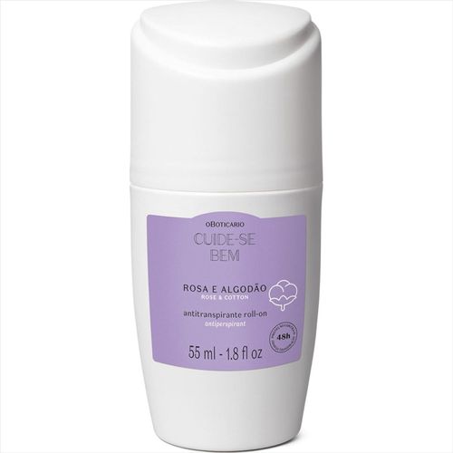 28372 O Boticário Cuide-Se Bem Rosa Algodão Desodorante Roll-on 55ml