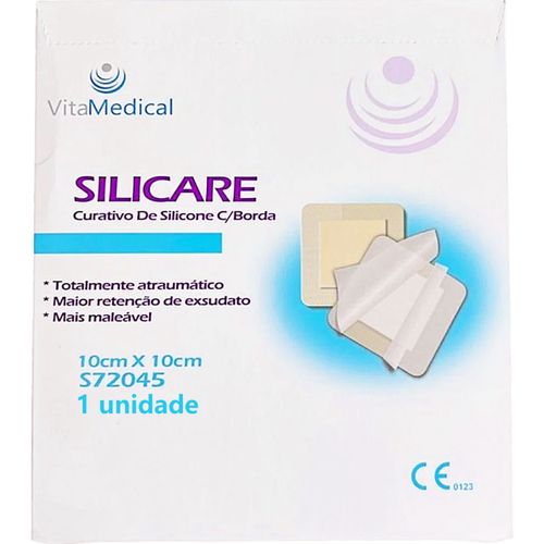Curativo Silicone Aderente Absorvente Silicare 10x10cm - unidade