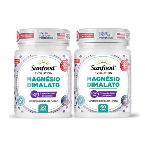KIT 2 MAGNESIO DIMALATO 1000MG 60 CAPS SUNFOOD EVOLUTION KIT 2 MAGNESIO DIMALATO 1000MG 60 CAPS SUNFOOD EVOLUTION