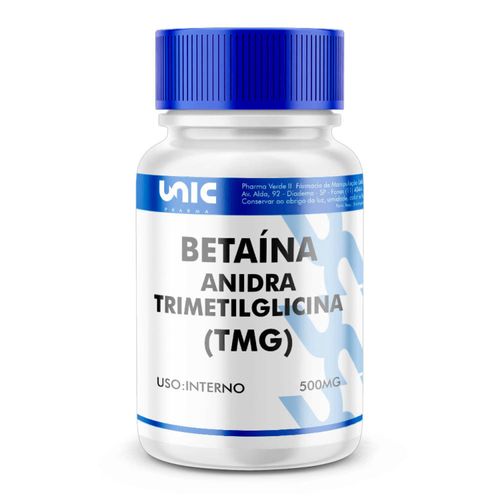Betaína Anidra (Trimetilglicina TMG) 500mg - 30cáps Betaína Anidra (Trimetilglicina TMG) 500mg - 30cáps