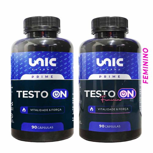 Kit Testo On - Masculino e Feminino 90 Cáps