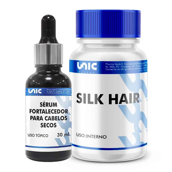 Kit Sérum e Cápsula Fortalecedora Para Cabelos Secos