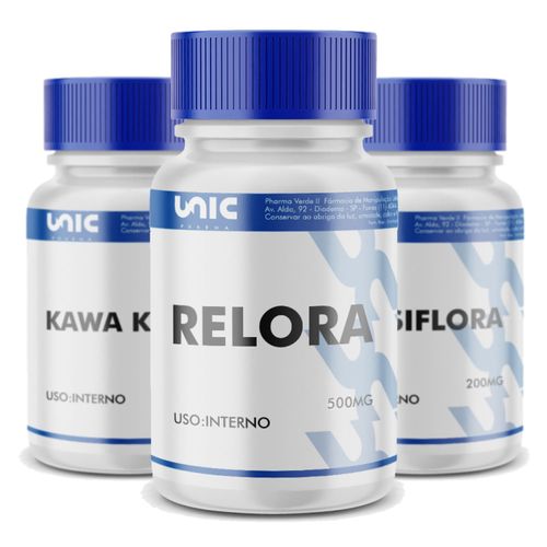 KIT ESTRESSE - RELORA + KAWA-KAWA + PASSIFLORA