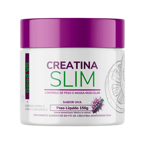 Creatina Slim Sabor Uva 150g - GoodVit Energia, Força e Performance Creatina Slim Sabor Uva 150g - GoodVit Energia, Força e Performance