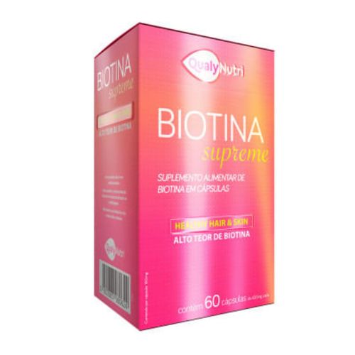 Biotina Supreme 400mg c/60 Cápsulas - Qualy Nutri Biotina Supreme 400mg c/60 Cápsulas - Qualy Nutri