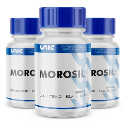Kit 3 frascos de Morosil 500mg 30 cápsulas Kit 3 frascos de Morosil 500mg 30 cápsulas