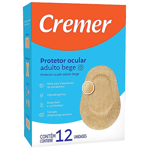Protetor Ocular Adulto Cremer Bege - 12 unidades Protetor Ocular Adulto Cremer Bege - 12 unidades