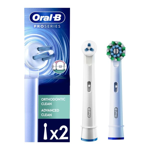 Refil Escova de Dentes Elétrica Oral-B Pro Series Orthodontic Clean 2 Unidades