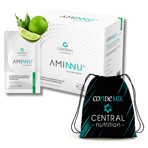 Aminnu® Sem Xilitol - Sabor Limão+Mochila Conde Mix De Brinde Aminnu® Sem Xilitol - Sabor Limão+Mochila Conde Mix De Brinde