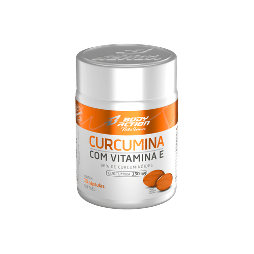 Cúrcuma Com Vitamina E 130mg - 30 Cápsulas Bodyaction Cúrcuma Com Vitamina E 130mg - 30 Cápsulas Bodyaction