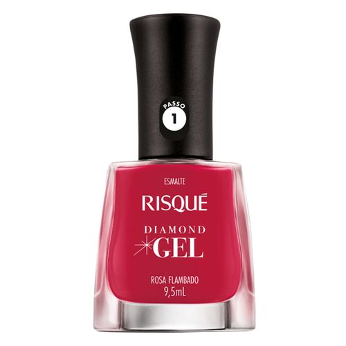 Esmalte Risque Diamond Gel Rosa Flambado