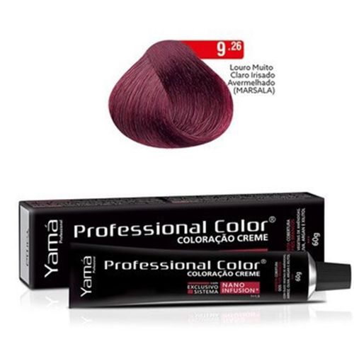 Coloração Professional Color Nano Infusion 9.26 Louro Muito Claro Irisado Avermelhado Marsala Yamá Coloração Professional Color Nano Infusion 9.26 Louro Muito Claro Irisado Avermelhado Marsala Yamá