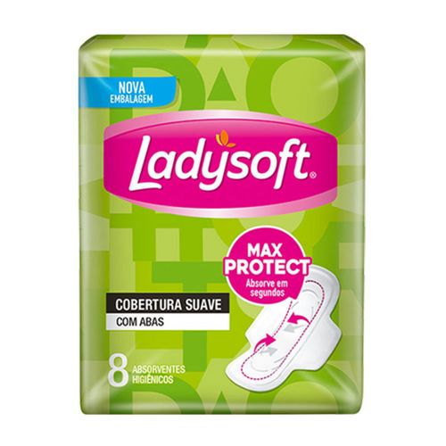 Absorvente Ladysoft Normal Suave Com Abas 8 Unidades Absorvente Ladysoft Normal Suave Com Abas 8 Unidades