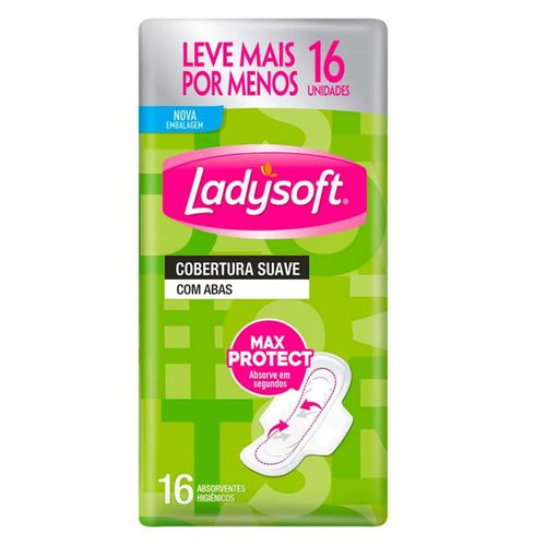 Absorvente Ladysoft Normal Suave Com Abas 16 Unidades