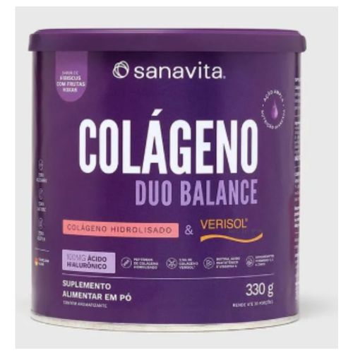 Colágeno Duo Balance Hibíscus Com Frutas Roxas Sanavita 330g Colágeno Duo Balance Hibíscus Com Frutas Roxas Sanavita 330g