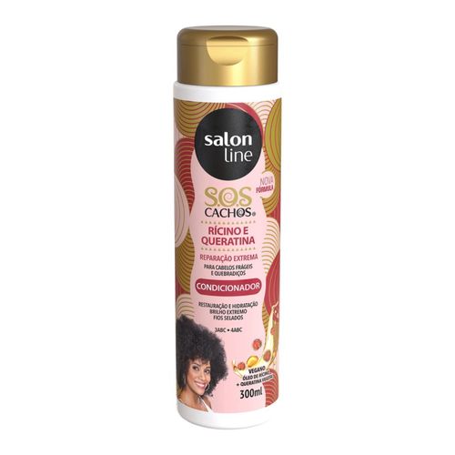 Condicionador SOS Cachos Rícino e Queratina Salon Line 300ml Condicionador SOS Cachos Rícino e Queratina Salon Line 300ml