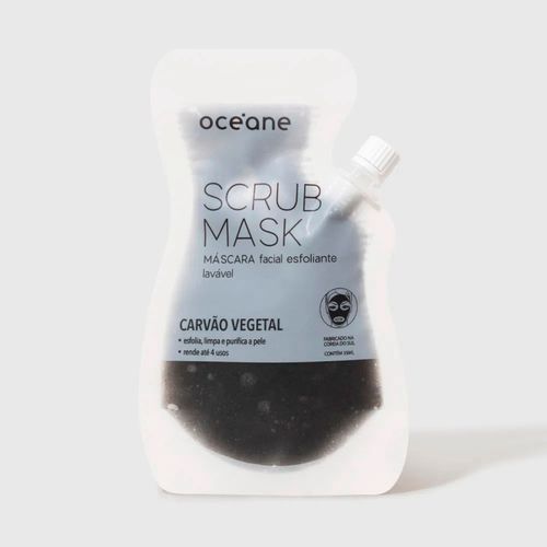 Máscara Facial Esfoliante de Carvão Vegetal 4 Usos - Scrub Mask 35ml Não Máscara Facial Esfoliante de Carvão Vegetal 4 Usos - Scrub Mask 35ml Não