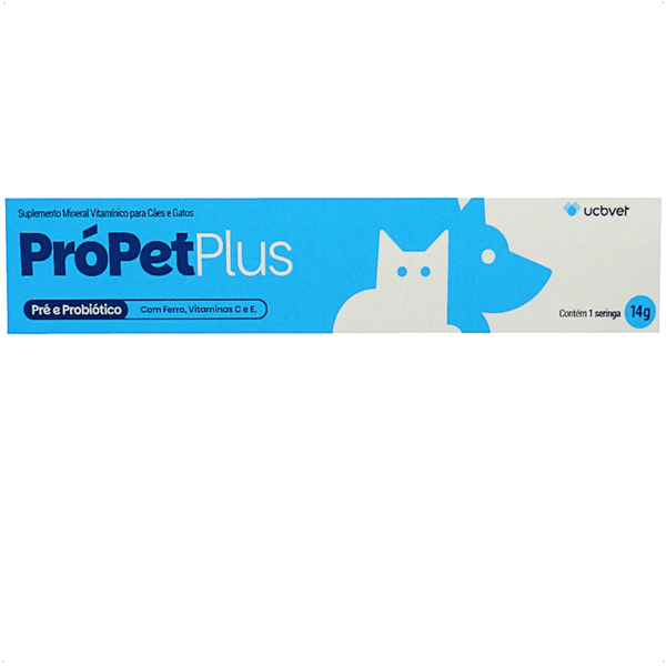 PRÓPET PLUS 14G PRÉ E PROBIÓTICO PARA CÃES E GATOS UCBVET