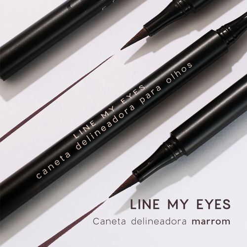 Caneta Delineadora Marrom - Line My Eyes Océane Edition 1,2ml Não Caneta Delineadora Marrom - Line My Eyes Océane Edition 1,2ml Não