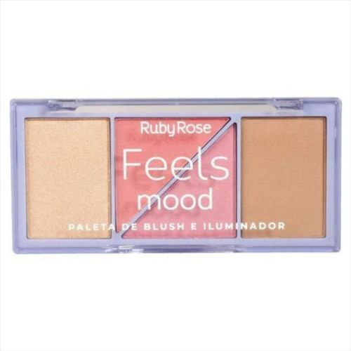 Ruby Rose HB7529 Paleta De Blush E Iluminador Feels Mood 10,3g Ruby Rose HB7529 Paleta De Blush E Iluminador Feels Mood 10,3g