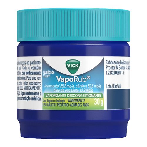 Descongestionante Vick Vaporub 30G Pomada
