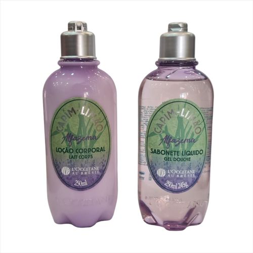 Kit L'occitane Capim Limão Alfazema Loção+Sabonete Líquido Kit L'occitane Capim Limão Alfazema Loção+Sabonete Líquido