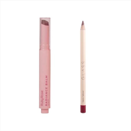 Kit Ruby Rose Radiance Balm 50+Lápis Labial Glass LL05 Kit Ruby Rose Radiance Balm 50+Lápis Labial Glass LL05