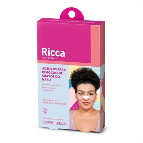 Ricca Adesivo Para Retirar Cravos do Nariz 3pcs Ricca Adesivo Para Retirar Cravos do Nariz 3pcs