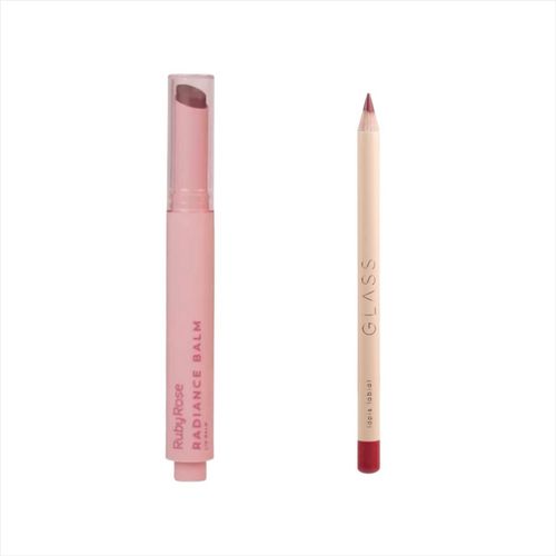 Kit Ruby Rose Radiance Balm 40  + Lápis Labial Glass LL04