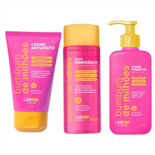 Kit Labotrat Bumbum de Milhões Creme Antiatrito+Firmador+Óleo