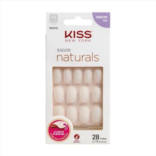 Kiss NY Unha Salon Natural Médio Oval Kiss NY Unha Salon Natural Médio Oval