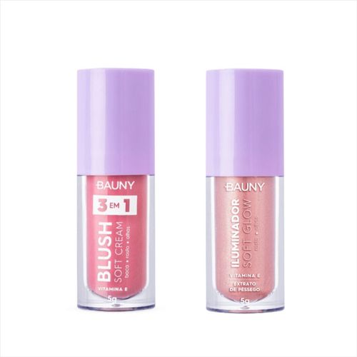 Kit Bauny Iluminador Liquido Sunlight + Blush Líquido Dreamy Kit Bauny Iluminador Liquido Sunlight + Blush Líquido Dreamy