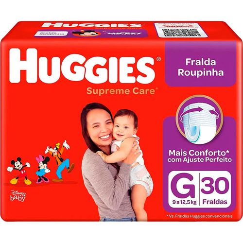 Fralda Huggies Roupinha Supreme Care Mega G 30 Unidades Fralda Huggies Roupinha Supreme Care Mega G 30 Unidades