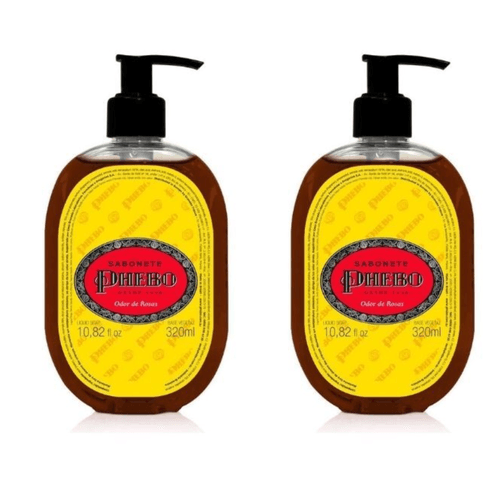 Kit c/2 Sabonetes Líquido Phebo Odor De Rosas 320ml