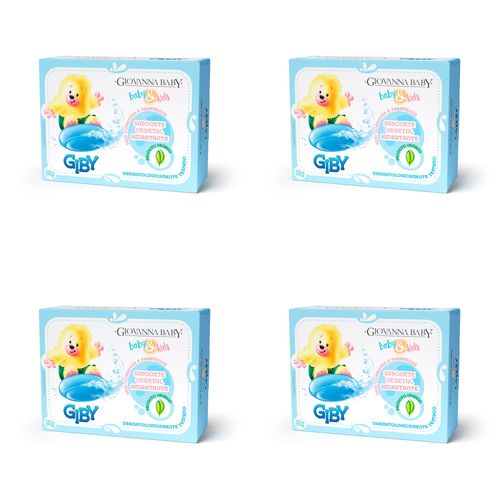 Kit c/4 Sabonetes Giovanna Baby Baby&Kids 80g Azul