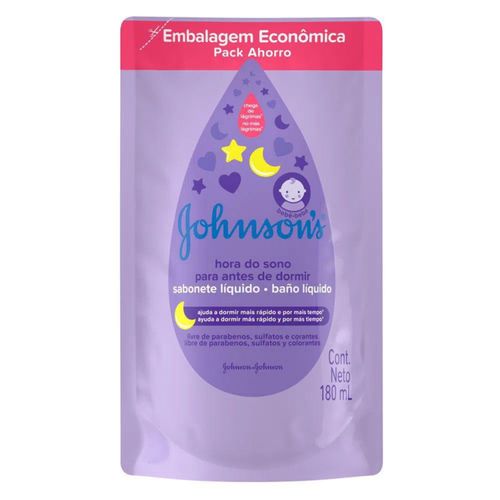 Kit c/2 Sabonete Liquido Corporal e Facial Johnson's Baby Hora do Sono 180ml