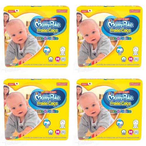 Kit 4 Fraldas-Calça Mamypoko Dia&Noite Roupinha 