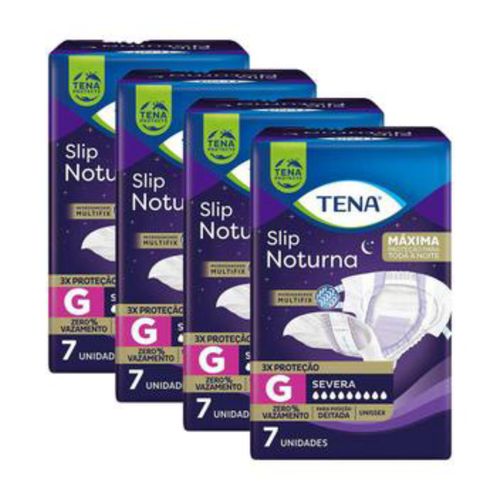 Kit 4 Fraldas Adulto Tena Noturna G c/7 Unidades cada Kit 4 Fraldas Adulto Tena Noturna G c/7 Unidades cada