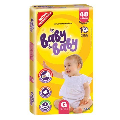 Kit 4 Fraldas Baby&Baby (G) 48 Unidades cada