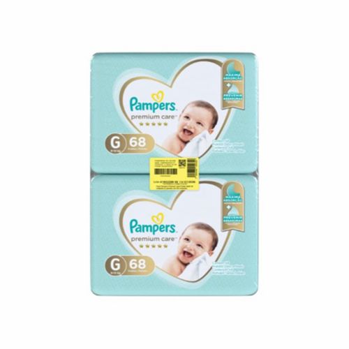 Kit 4 Fraldas Infantil Pampers Premium Care G 9 A 13Kg Pacote 2 Unidades cada 68 Fraldas Cada Pacote