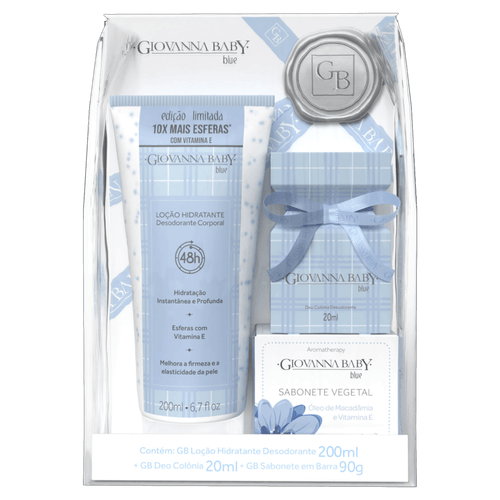 Giovanna Baby Kit Colonia + Locao+Sab Blue Giovanna Baby Kit Colonia + Locao+Sab Blue
