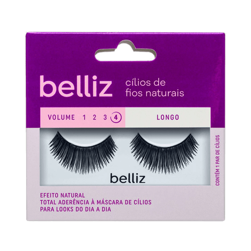 Cílios Belliz Naturais Vol. 4 Longo - 117 Ref. 2636