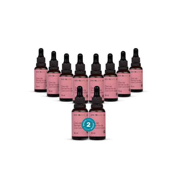 Kit Óleo de Semente de Uva Ozonizado - 30mL - Pague 8 Leve 10