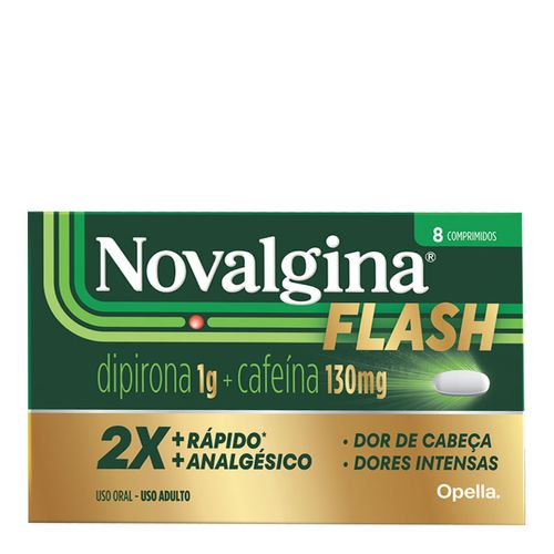 909530---Analgesico-Novalgina-Flash-1g-130mg-8-Comprimidos 909530---Analgesico-Novalgina-Flash-1g-130mg-8-Comprimidos