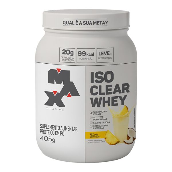 Whey Max Titanium Iso Clear Sabor Abacaxi com Coco 405g