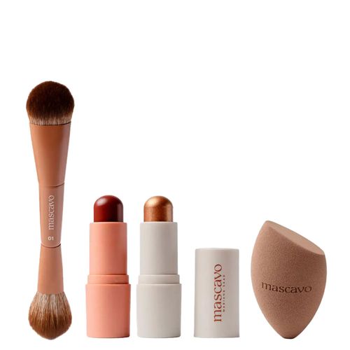 Kit Mascavo Plum Glow & Go Trio + Problender Esponja Grande Kit