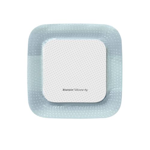 Kit Curativo Biatain Silicone Ag 10x10 - 5 Unidades