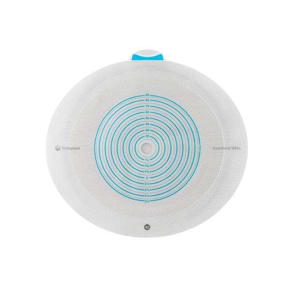 Kit SenSura Mio Max Base Adesiva Flex Plana 90mm Recortável 10-88mm - 30 Unidades