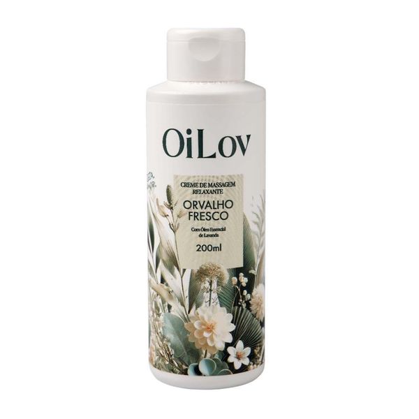 Creme de Massagem Relaxante Orvalho Fresco OiLov 200ml 15cm Sem cor