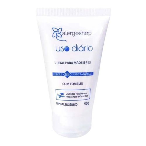 Creme Para as Mãos e Pés Hipoalergênico Uso Diário Alergoshop 50g